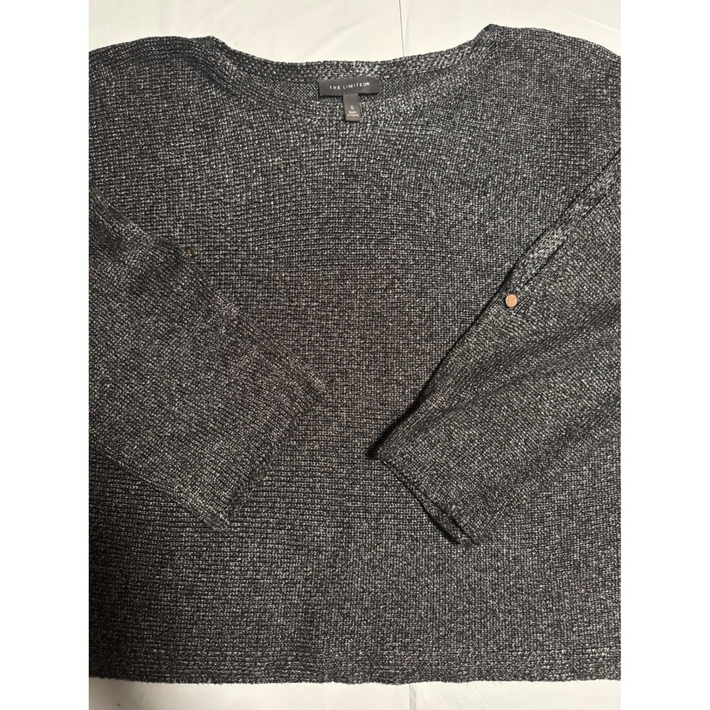 The Limited Metallic Knit Pullover Sweater 3/4 Sleeve Womens Size Small